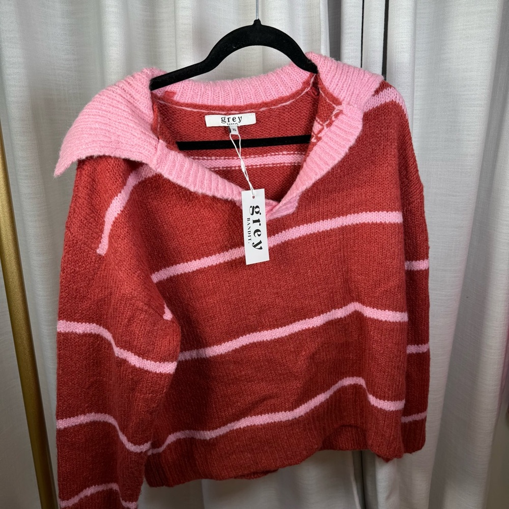 Grey Bandit Striped Knit Sweater - Picture 2 of 5